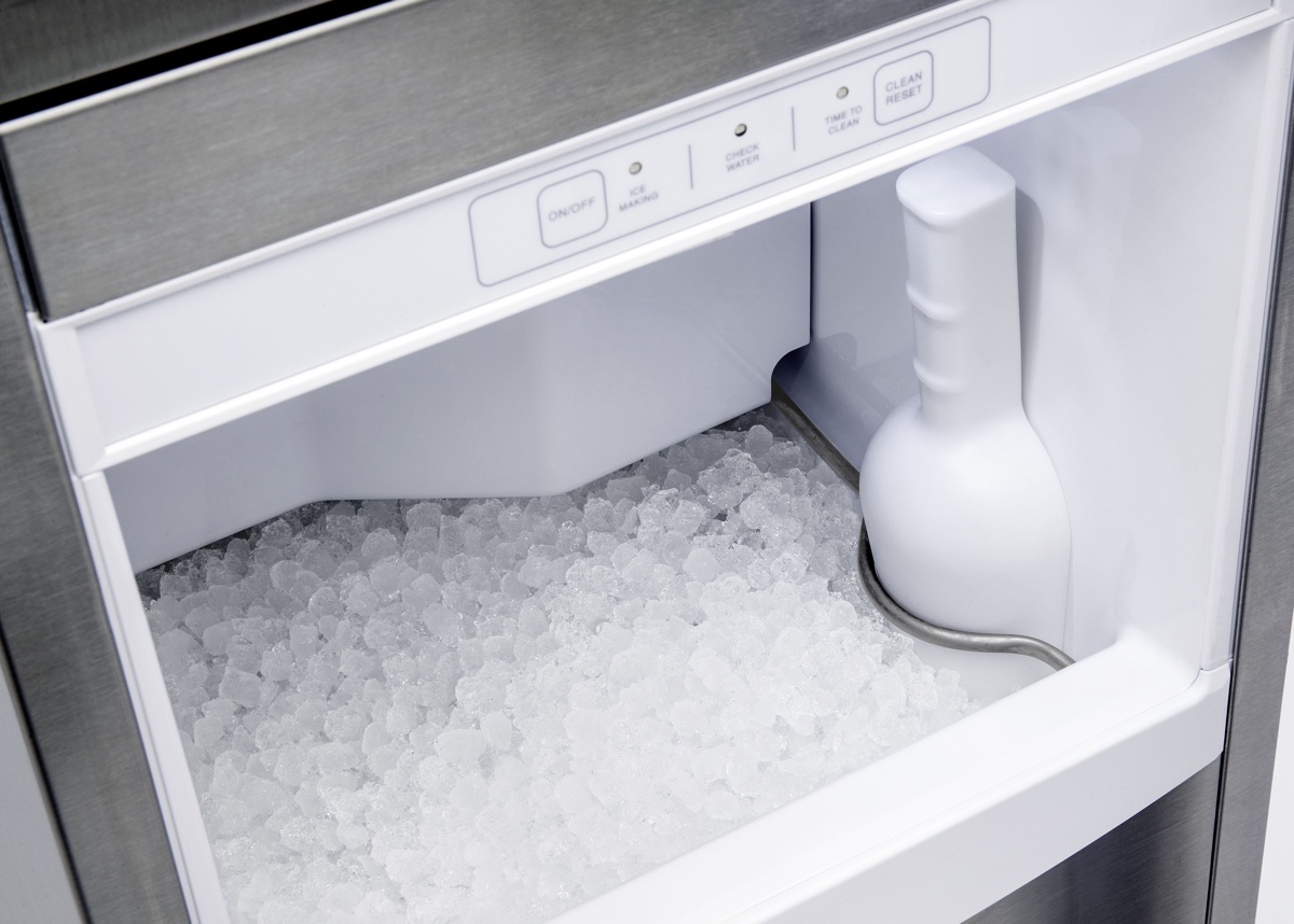 SYCEES Nugget Ice Maker for Countertop, 33lbs/24h, Sonic Ice Ready in 10  Mins, 5lbs Ice Storage, Self-Cleaning Function, Touch Control, Stainless
