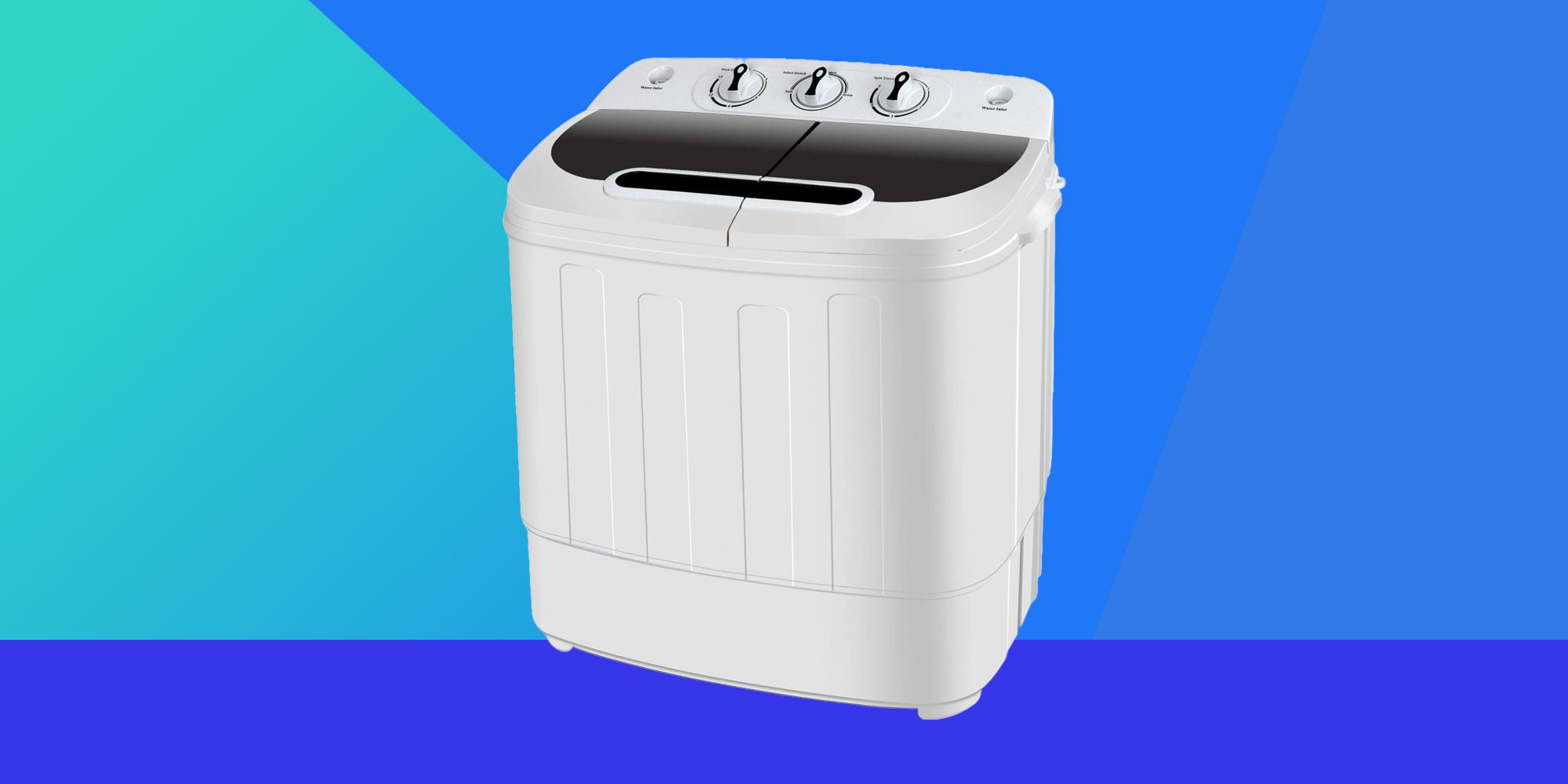  BLACK+DECKER Small Portable Washer, Washing Machine for  Household Use, Portable Washer 1.7 Cu. Ft. with 6 Cycles, Transparent Lid &  LED Display : Appliances