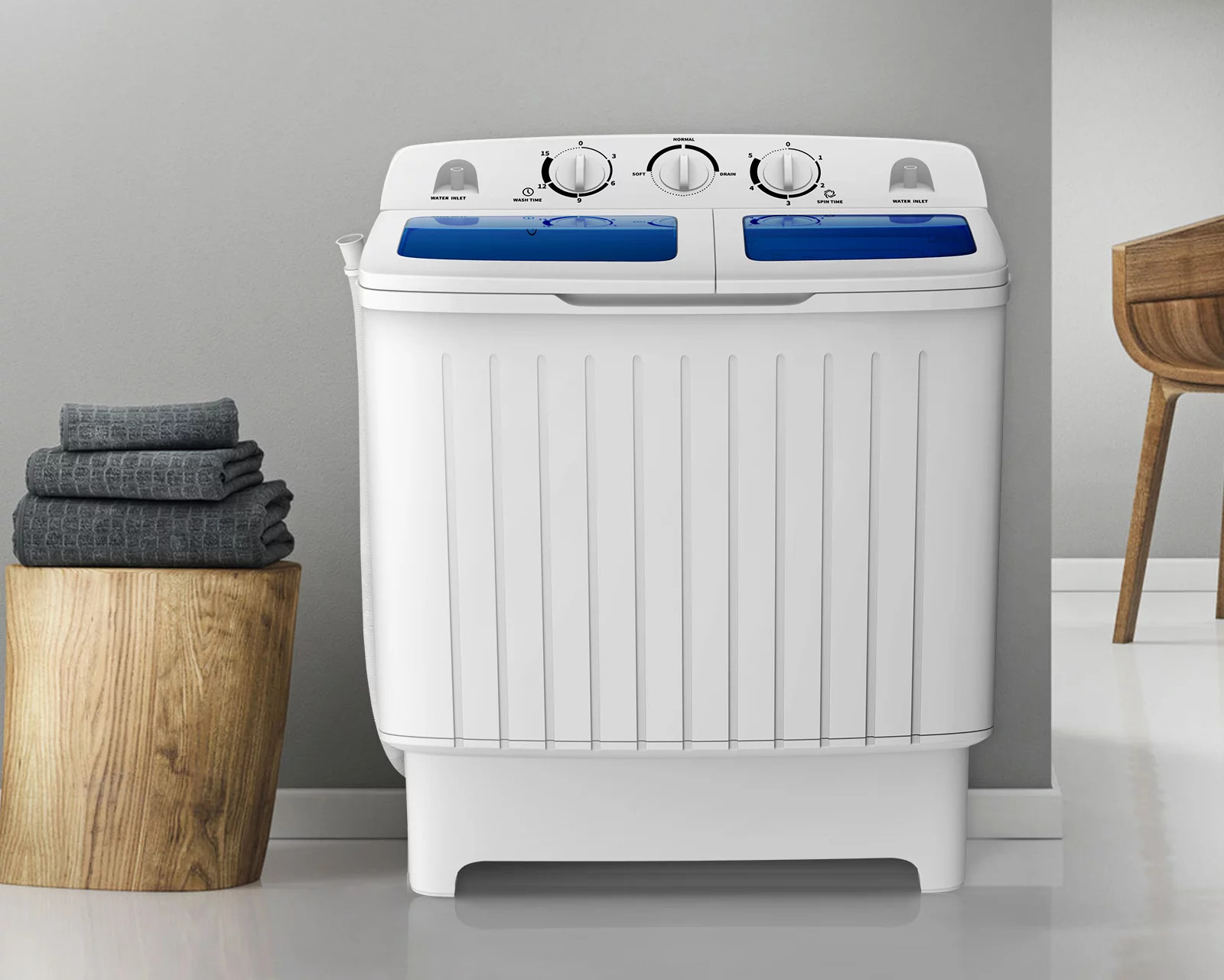 how to use giantex portable washing machine & dryer