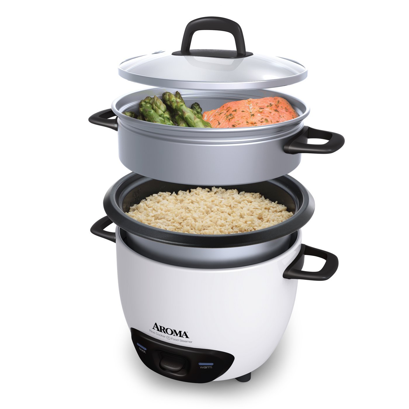 IMUSA GAU-00023 10-Cup Rice Cooker with Steam Tray