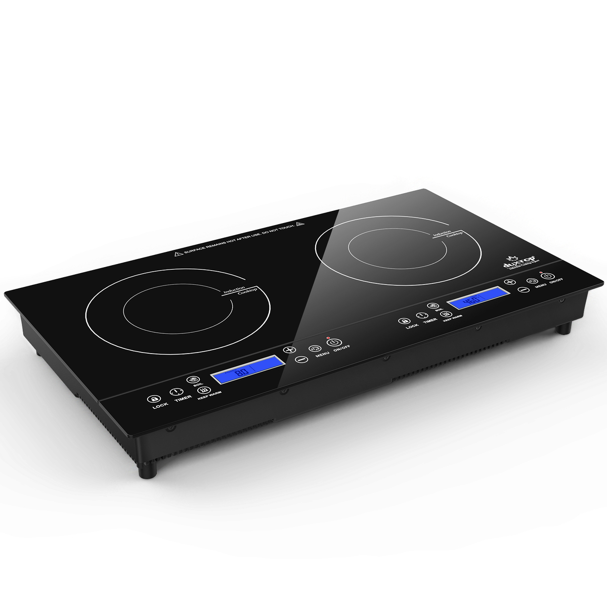 Mueller RapidTherm Portable Induction Cooktop Hot Plate Countertop Burner 1800W 8 Temp Levels Timer Auto-Shut-Off Touch Panel LED Display Auto