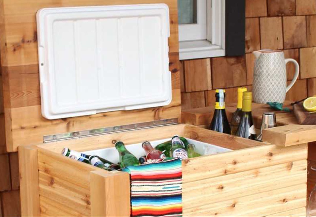 How To Build An Outdoor Cooler Cabinet To Serve Drinks In Style