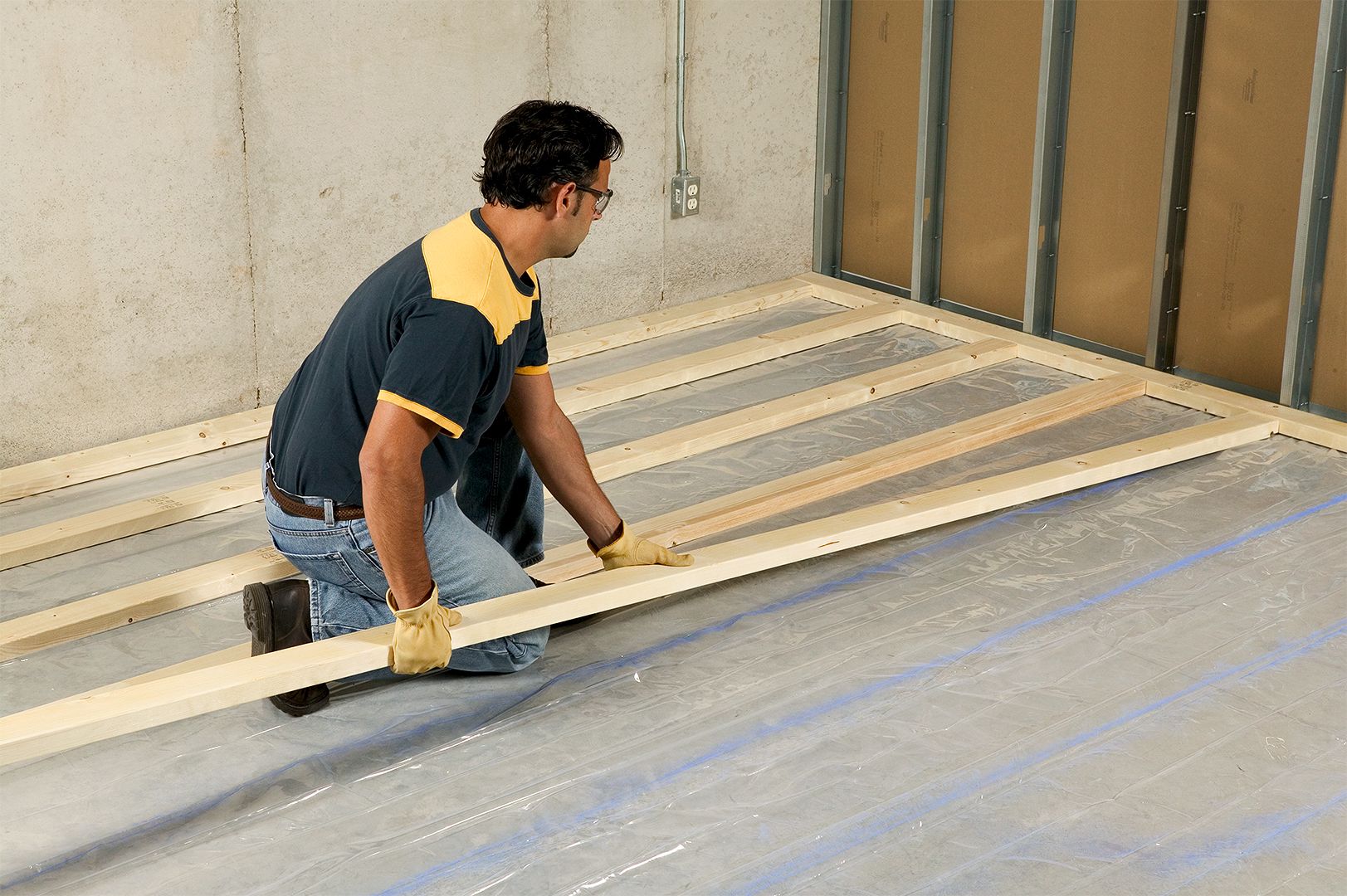 How To Install Framing For A Sleeper Floor Over A Concrete Slab