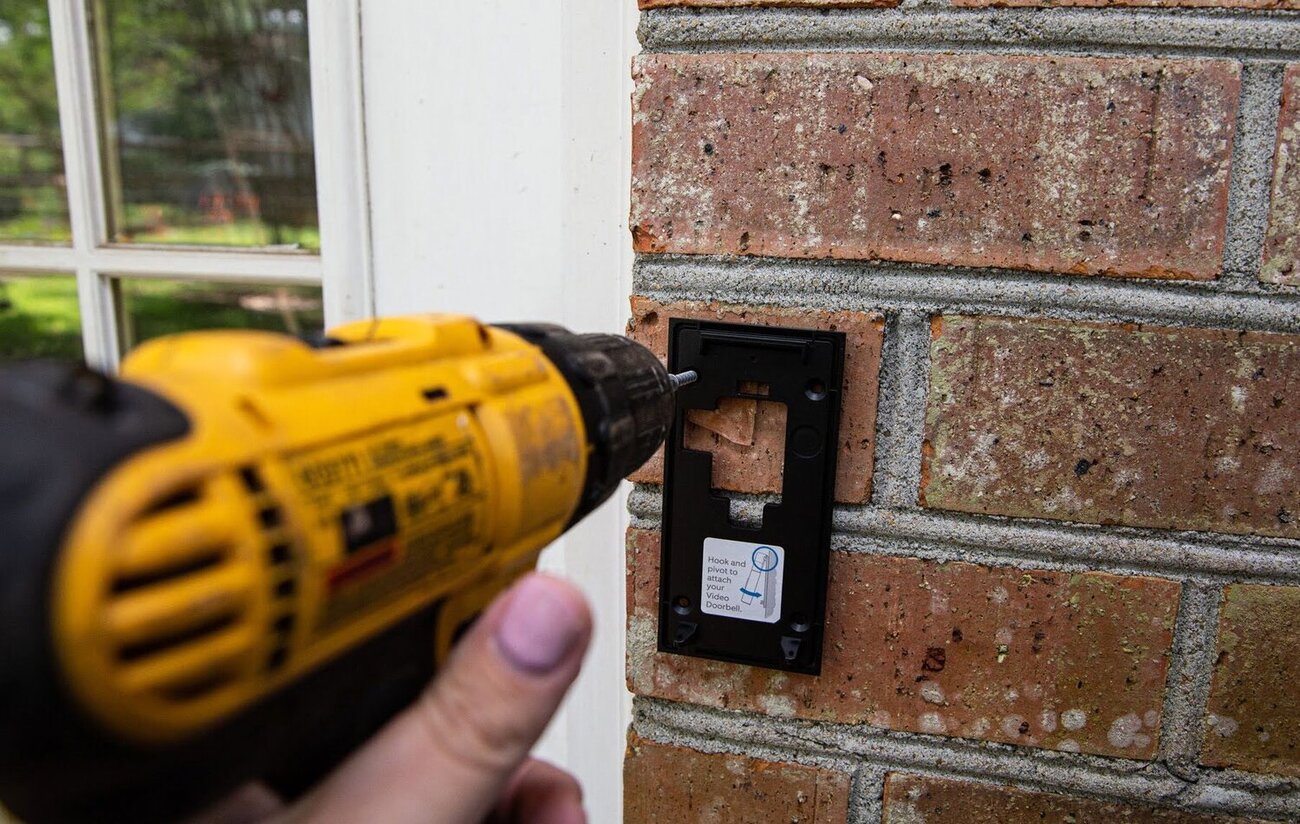 Install ring doorbell on brick sale without drilling