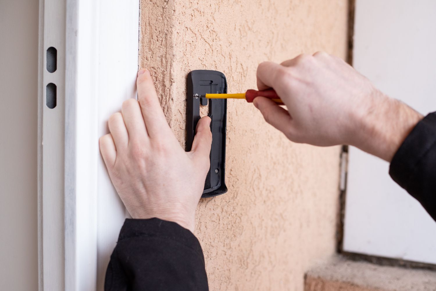 Installing door hot sale bell