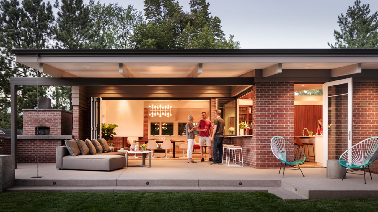 See How A Plain Porch Became A Midcentury Backyard Escape