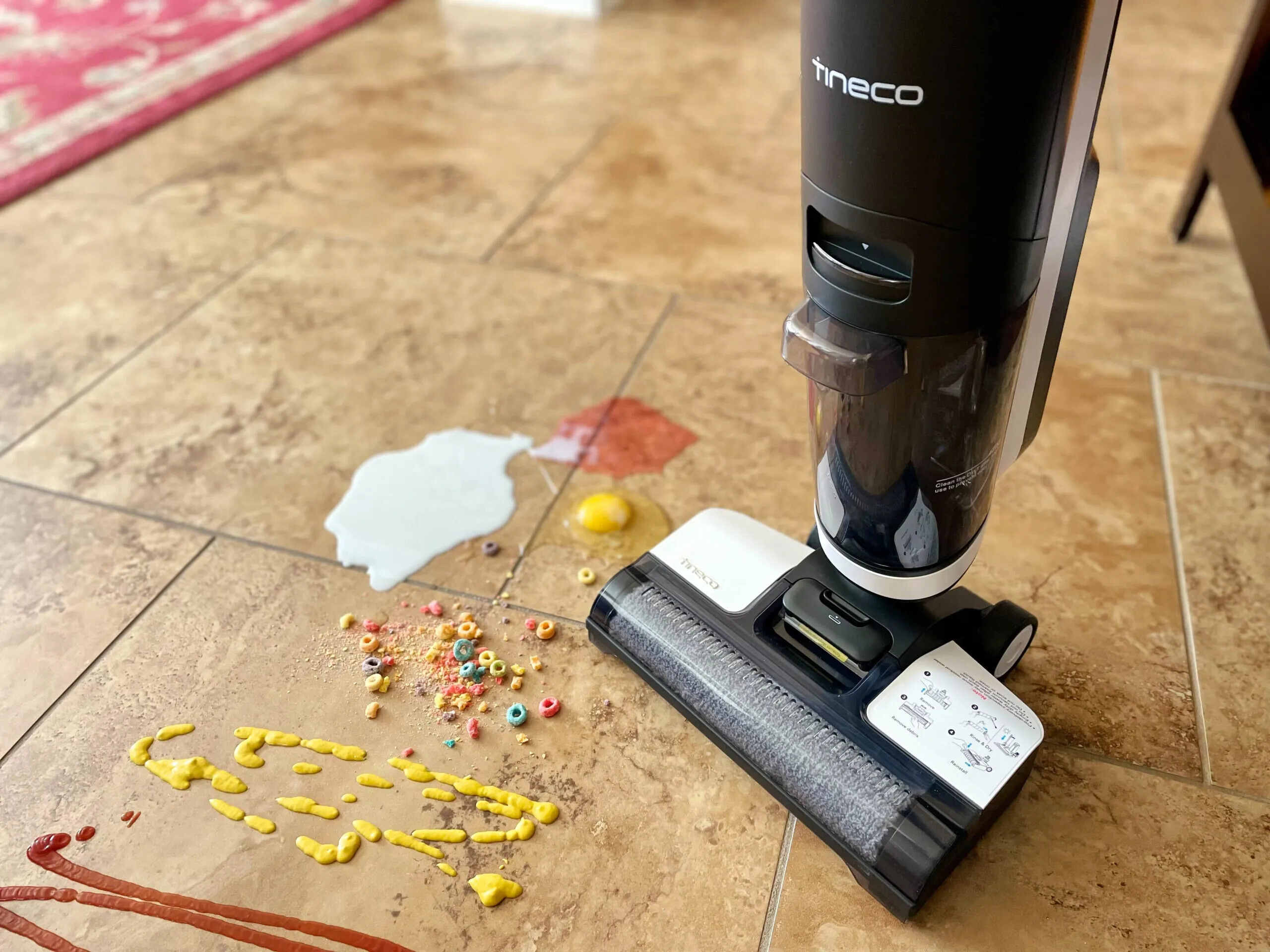 The Tineco IFloor Cordless Vacuum And Mop Works On Hard Floors