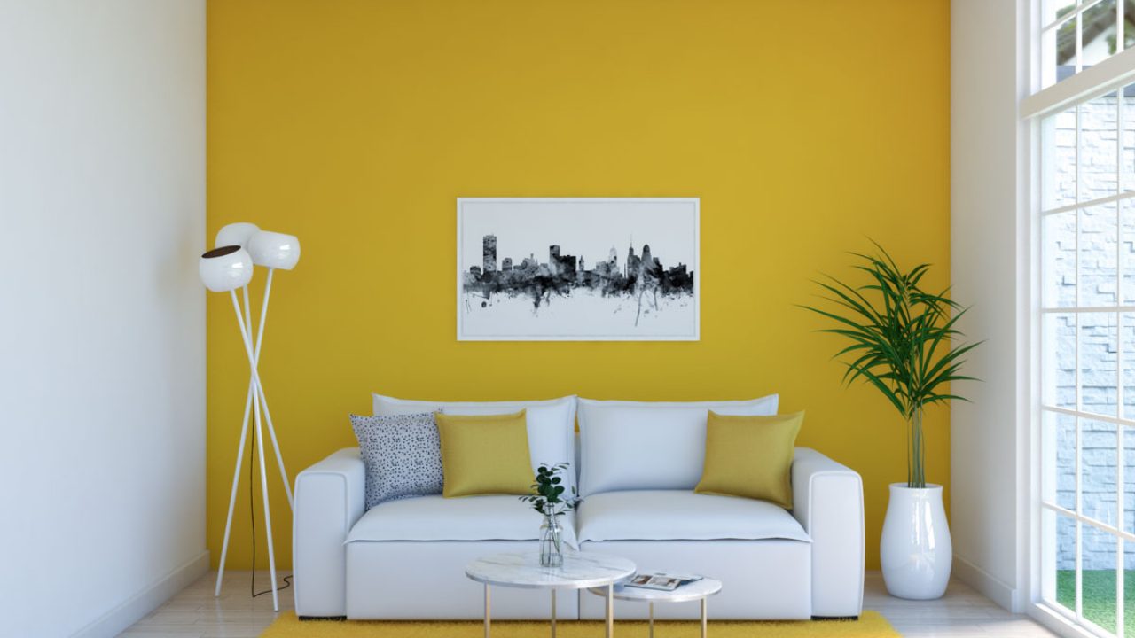 yellow color schemes for living room