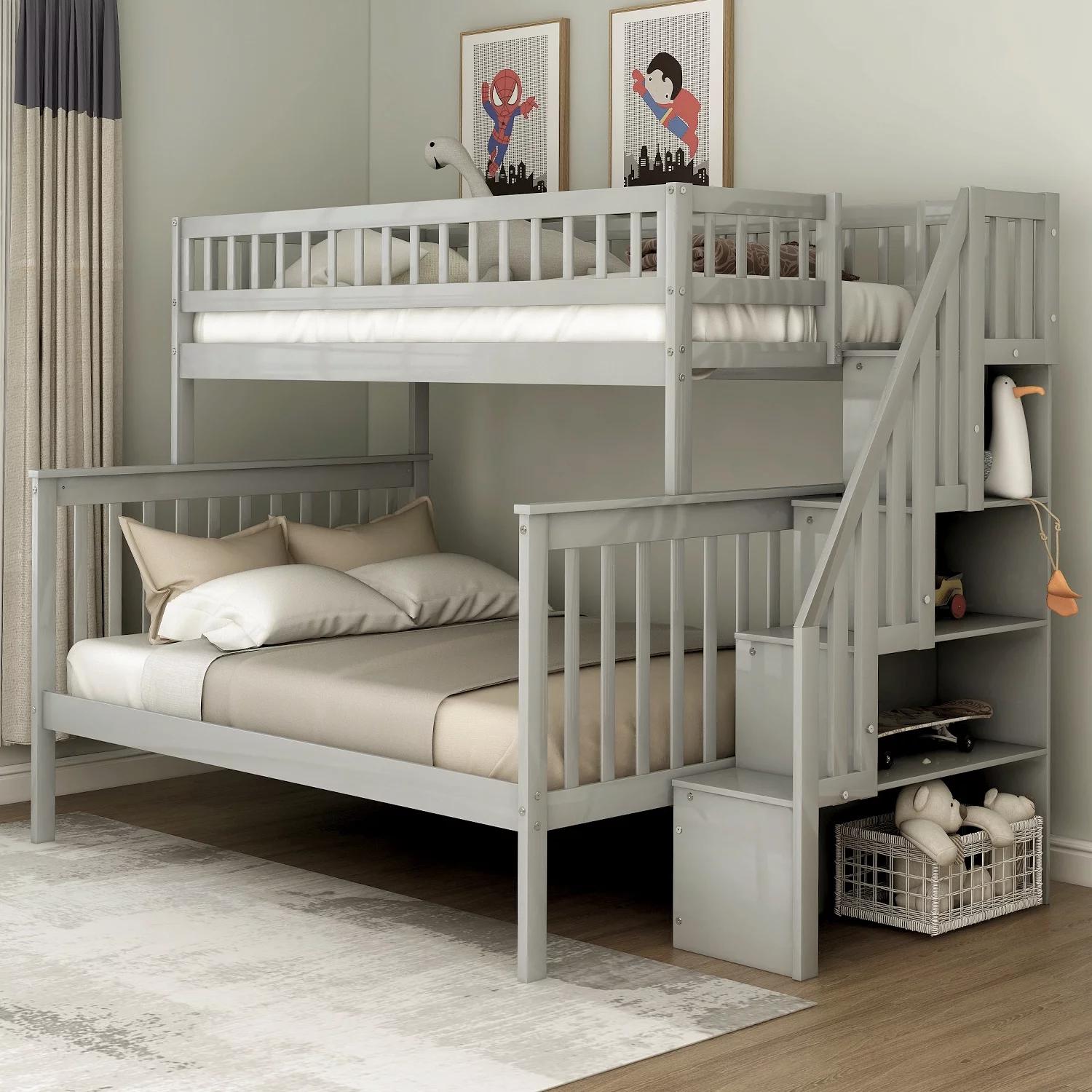 10 Amazing Twin Over Full Bunk Bed With Stairs For 2023 Storables
