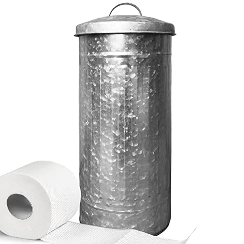 Galvanized Metal Toilet Paper Holder
