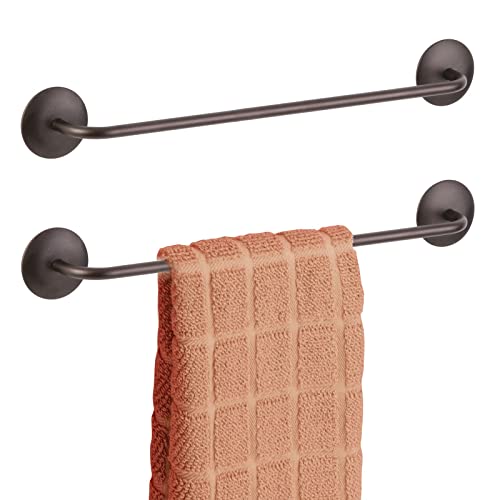 mDesign Metal Self Adhesive Towel Rack Hanger