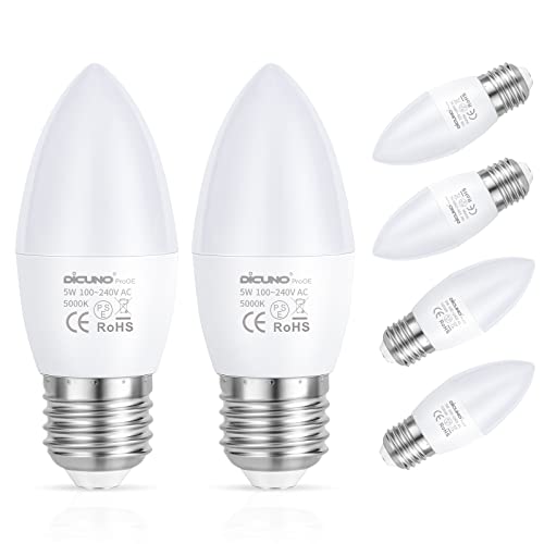 DiCUNO ProOE LED Bulb, High CRI 98, 5W, Daylight White, 6 Pack