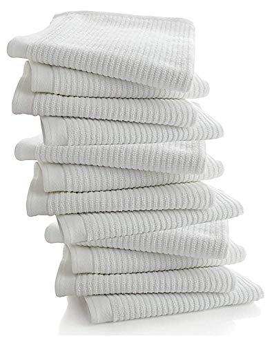 Premium Ring-Spun Cotton White Kitchen Bar Towels