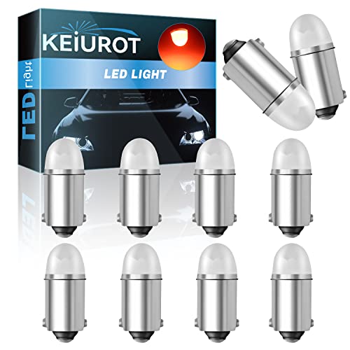 Keiurot 1893 Led Bulb for Indicator Lights Car Dome Map Trunk License Plate Courtesy Step Light Red DC AC 12V, 10-Pack