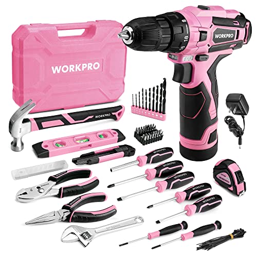 Pink Tool Set with Power Drill