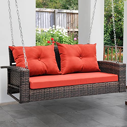 YITAHOME Wicker Hanging Porch Swing Chair