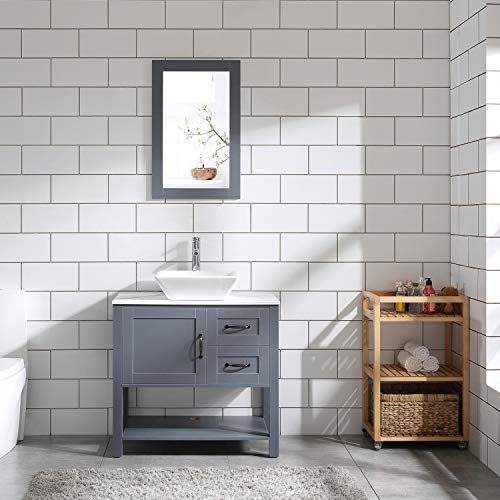 Grey Bathroom Vanity Sink Combo