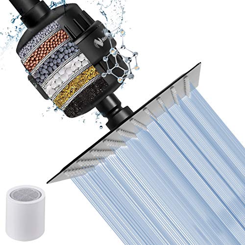 NearMoon Square Shower Head and Filter Combo