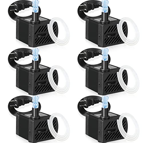 6-Pack Mini Submersible Water Pump for Aquariums and Fountains