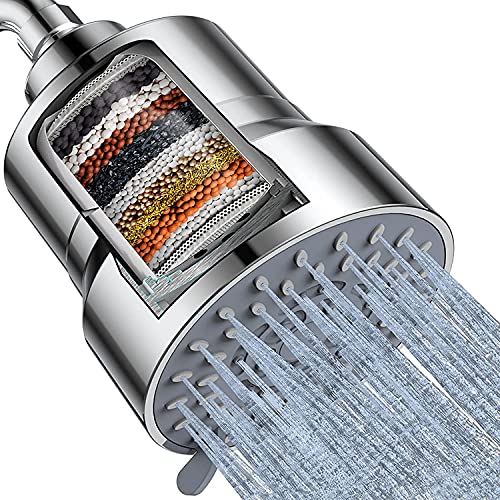 Filtered Shower Head with 15 Stage Filter Cartridge