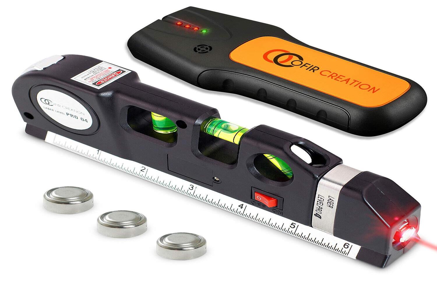 Black & Decker BDL190S Bullseye Stud Sensor 2 Tools In 1 Auto Leveling  Laser