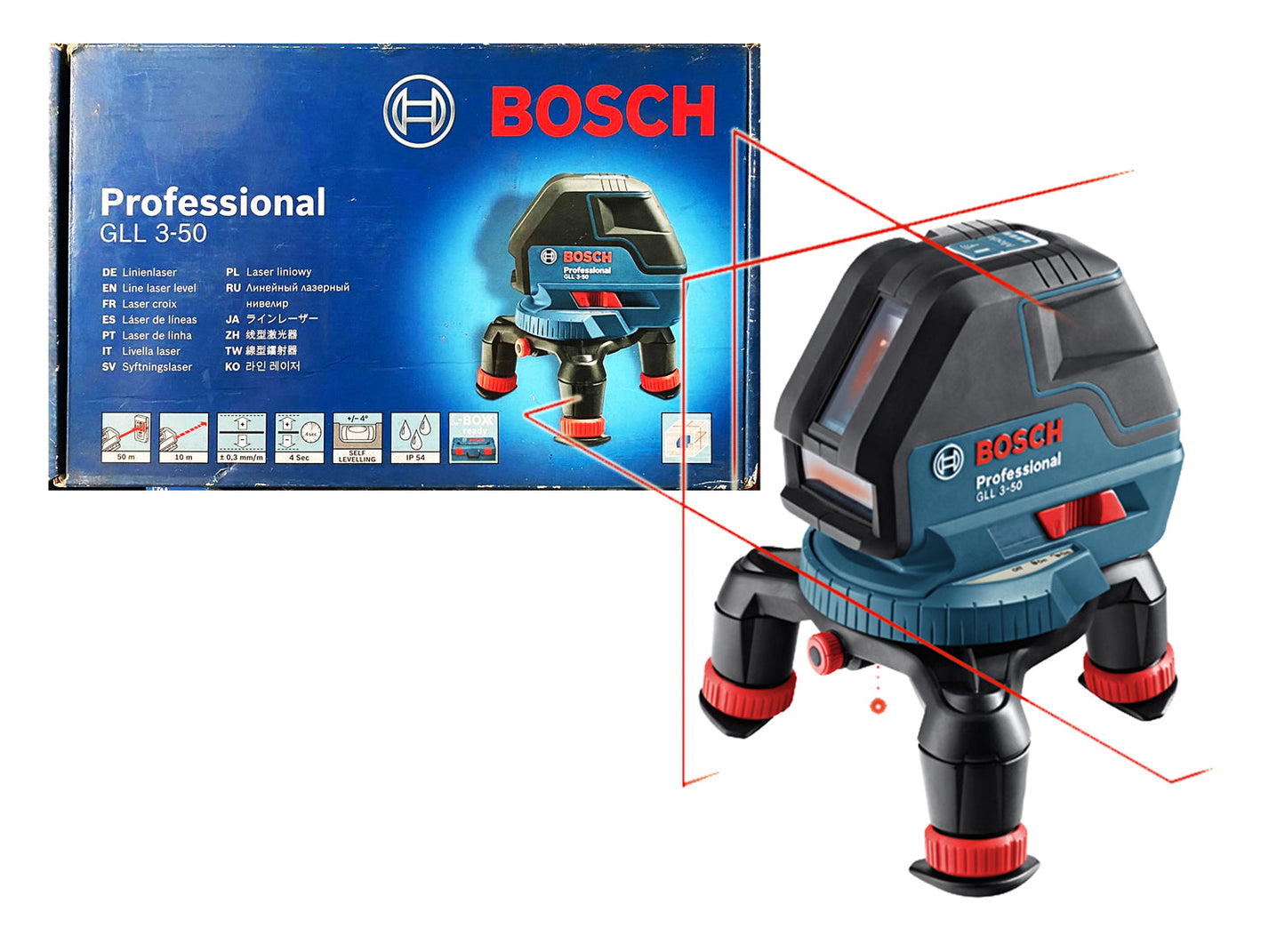 Bosch Laser Level GLL30G High Precision Two-Line Green Horizontal And  Vertical Laser Levels Cross Line Laser For Home Decoration