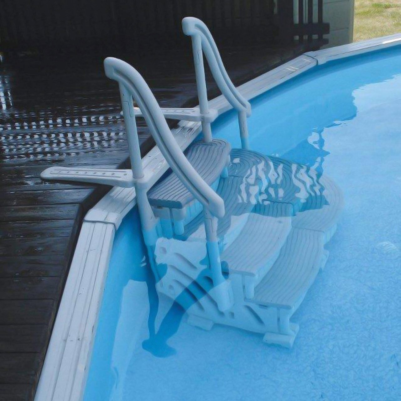How To Attach Pool Ladder To Deck