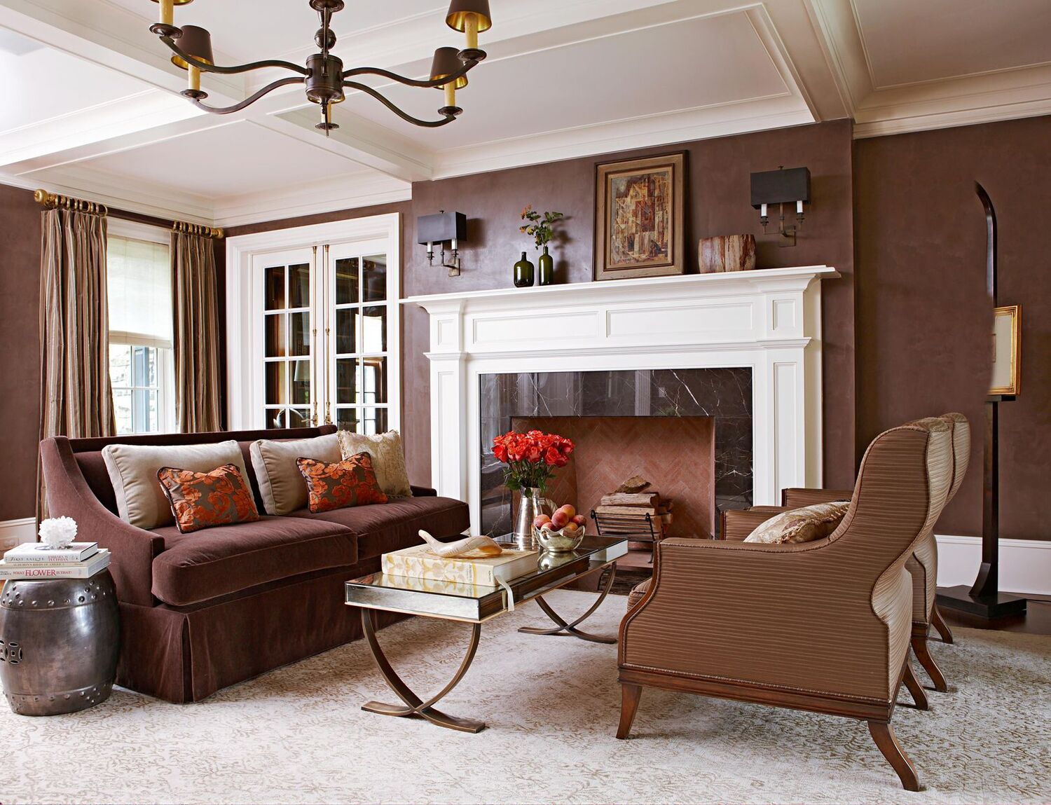 How To Decorate A Living Room With Chocolate Brown Furniture