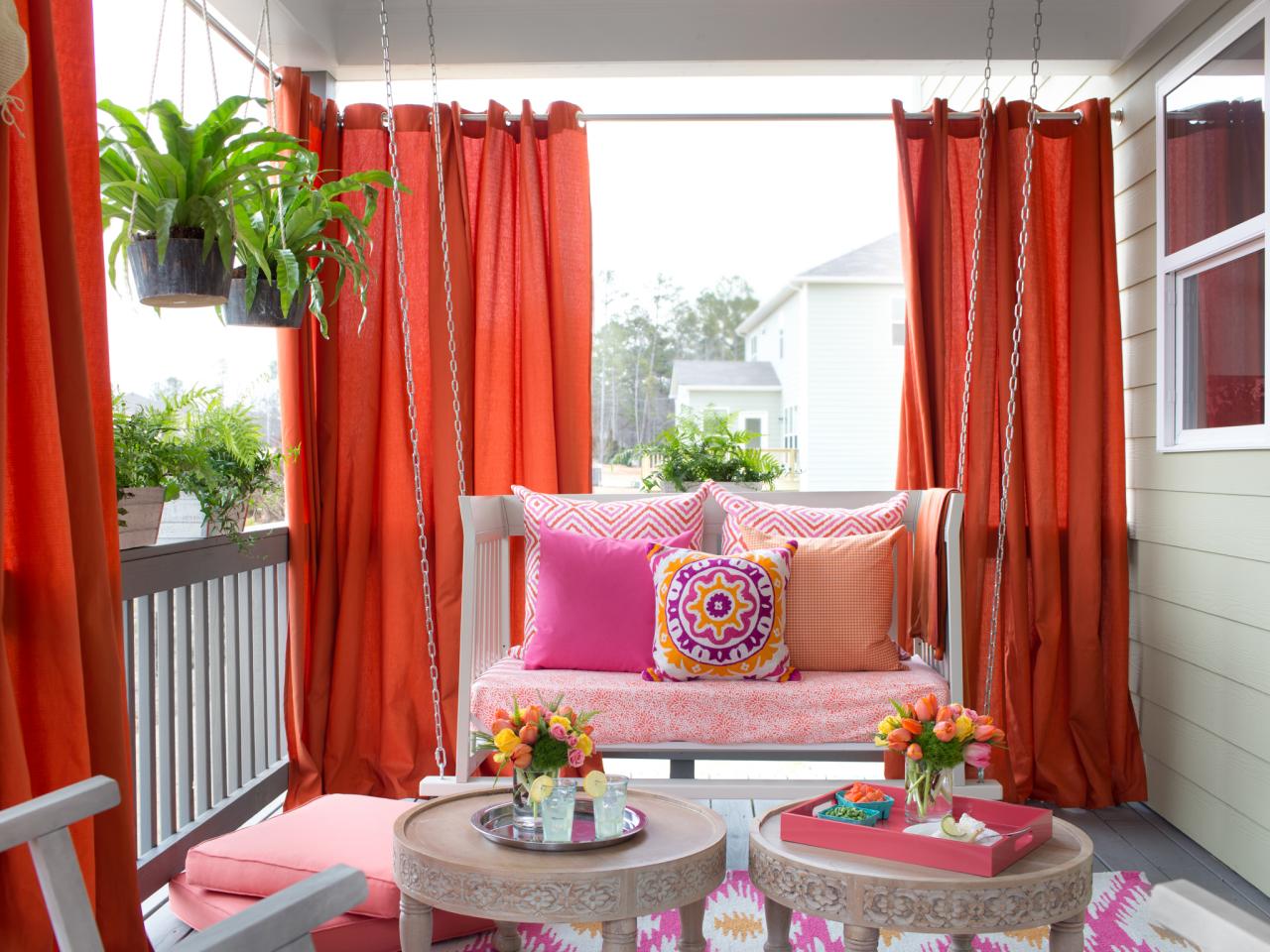 How To Hang Curtains On Porch