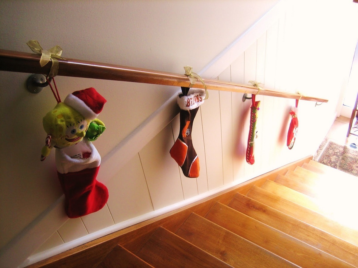 How To Hang Stockings From Stairs
