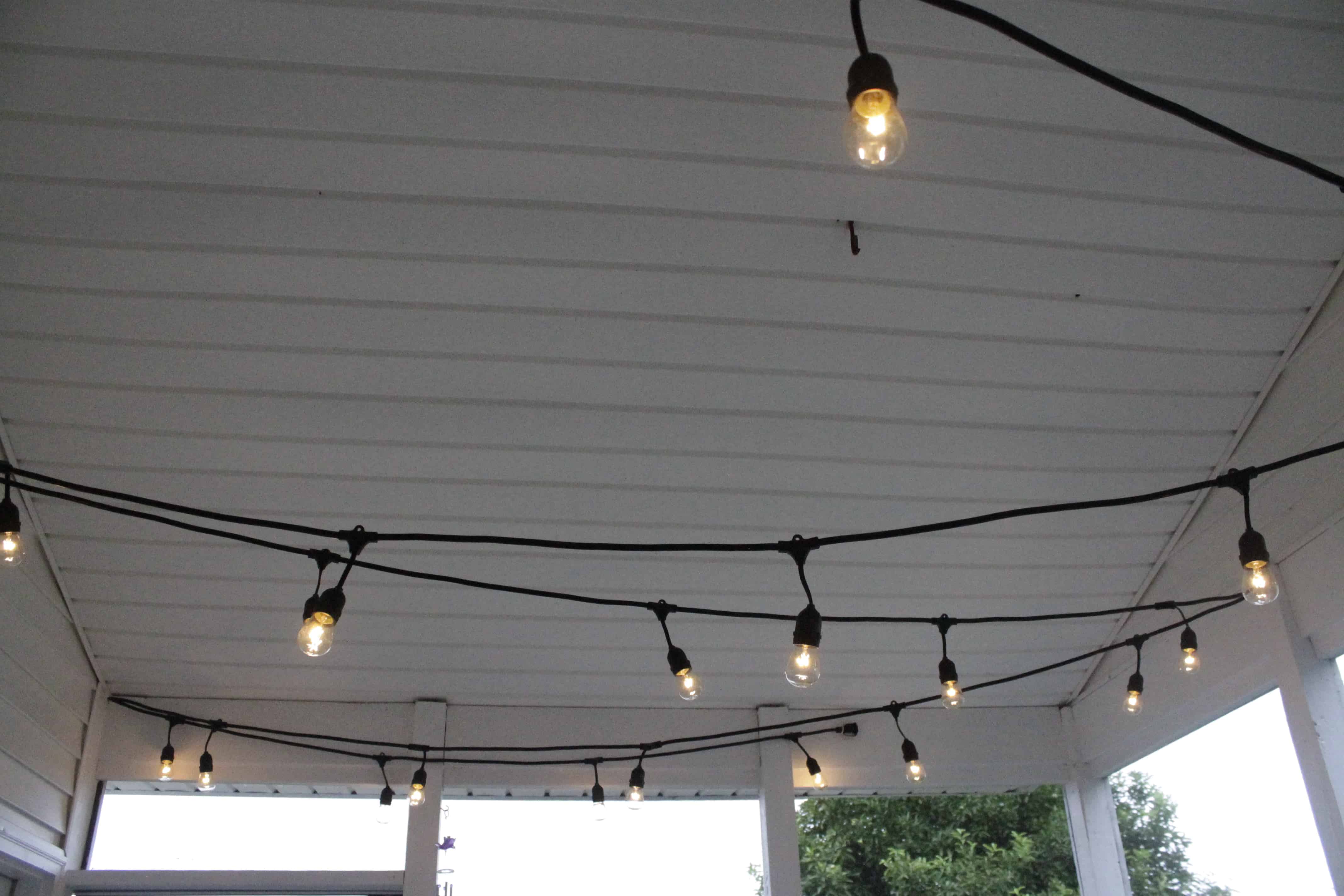How To Hang String Lights On Covered Porch