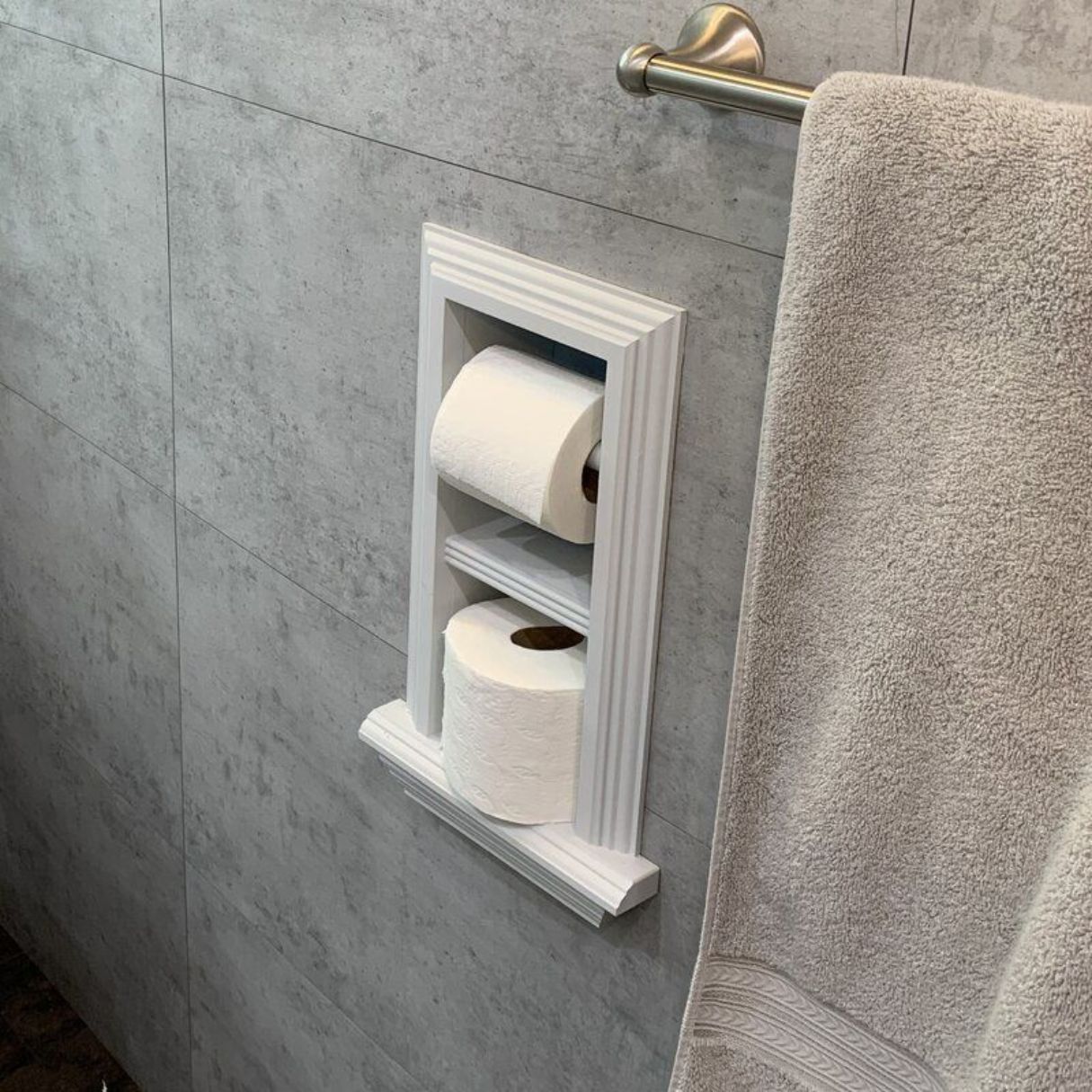 How To Install Recessed Toilet Paper Holder Into Drywall