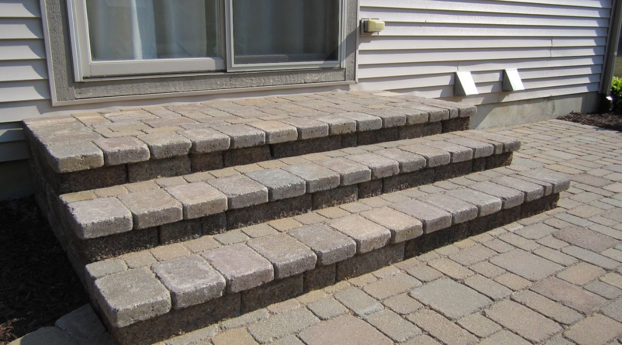 How To Install Timber And Brick Paver Steps
