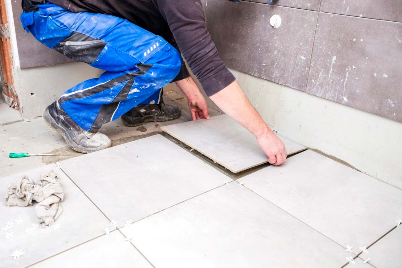 How To Lay Tile In Bathroom Floor