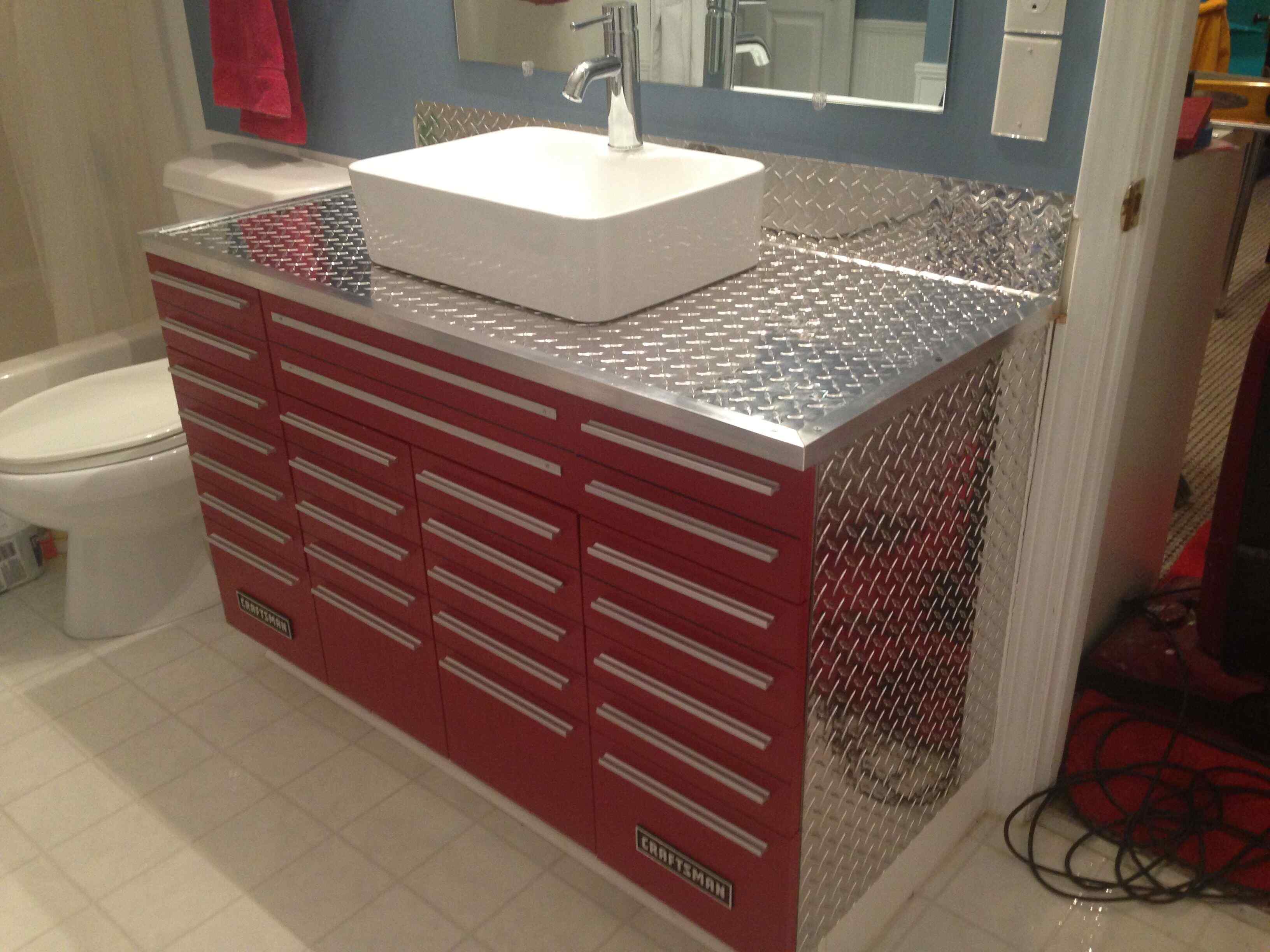 How To Make A Sink Vanity From A Tool Chest
