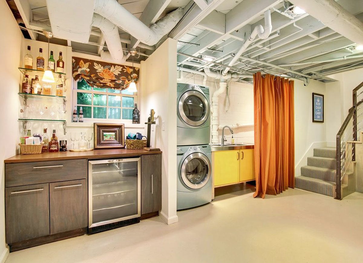 How To Make An Unfinished Basement Laundry Room Look Nice