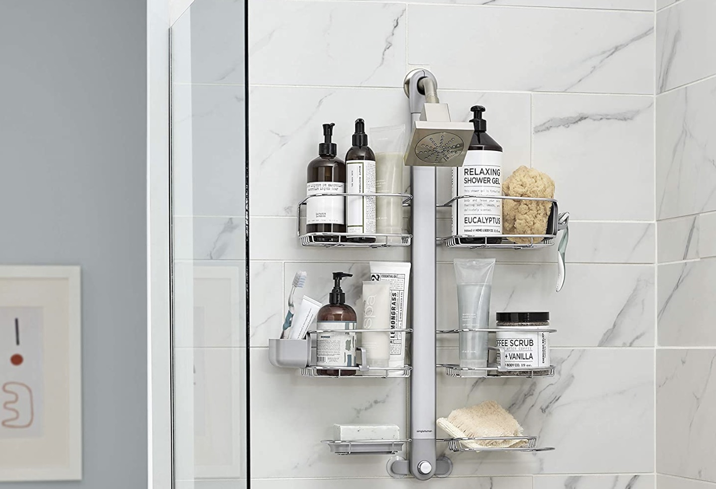 Install shower caddy - in easy steps  Install shelf without drilling or  hanging on the shower head 