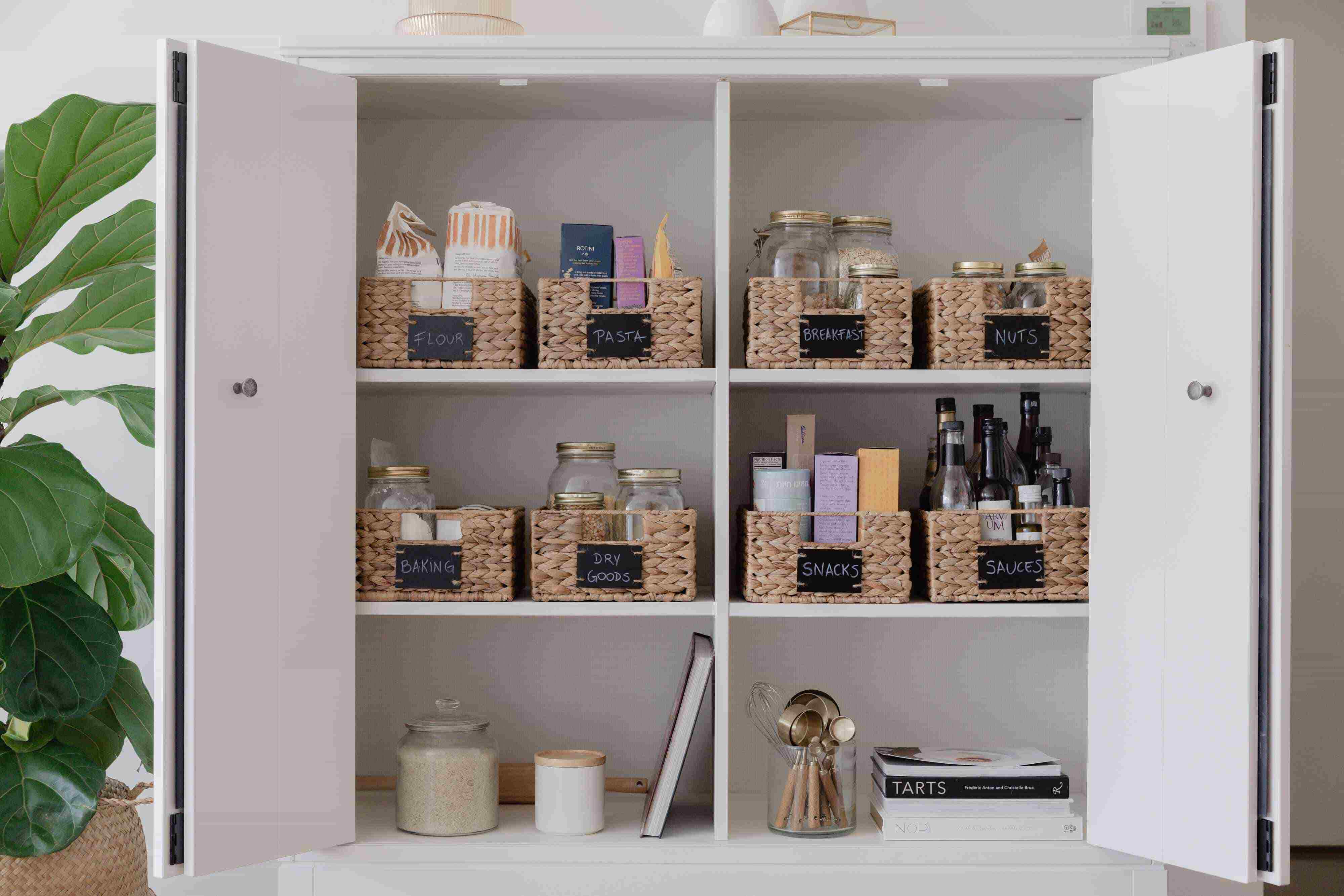 How To Organize Small Pantry Cabinet