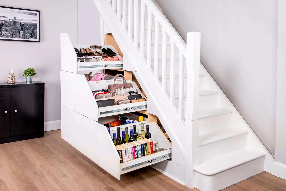 How To Organize Under Stairs Closet