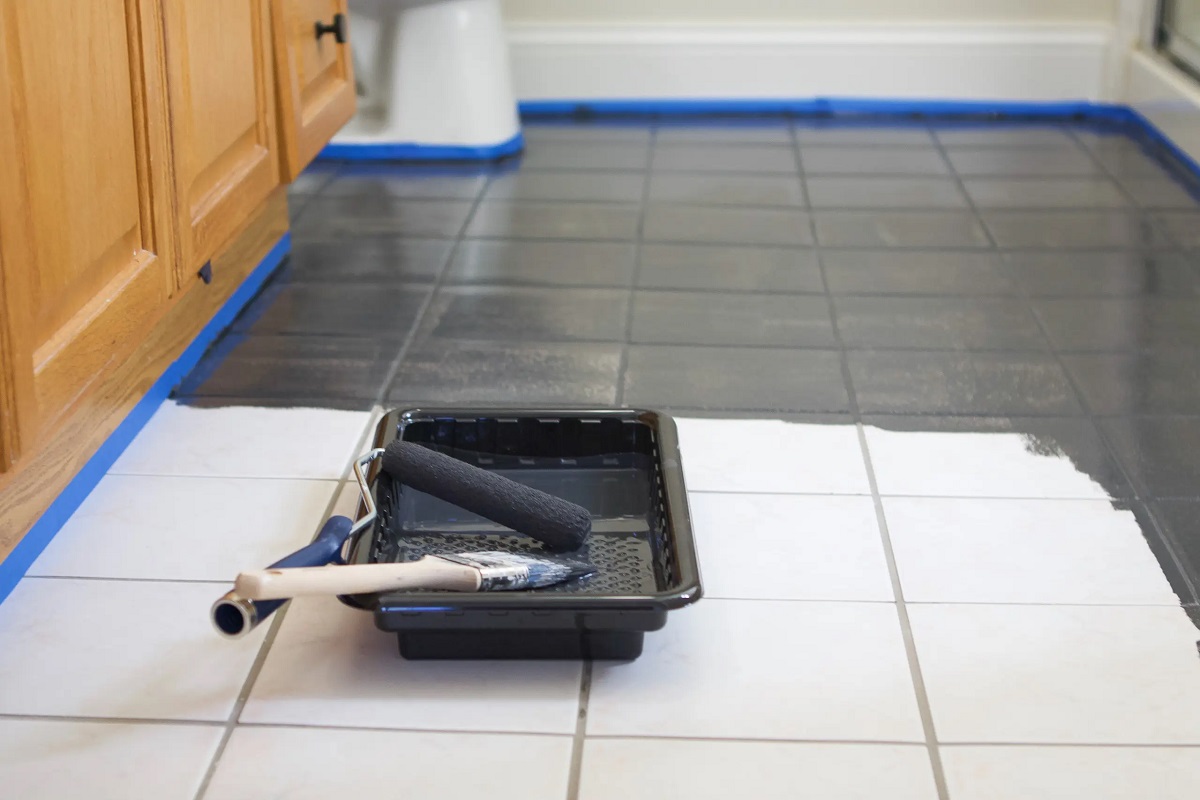 How To Paint Bathroom Floor Tile