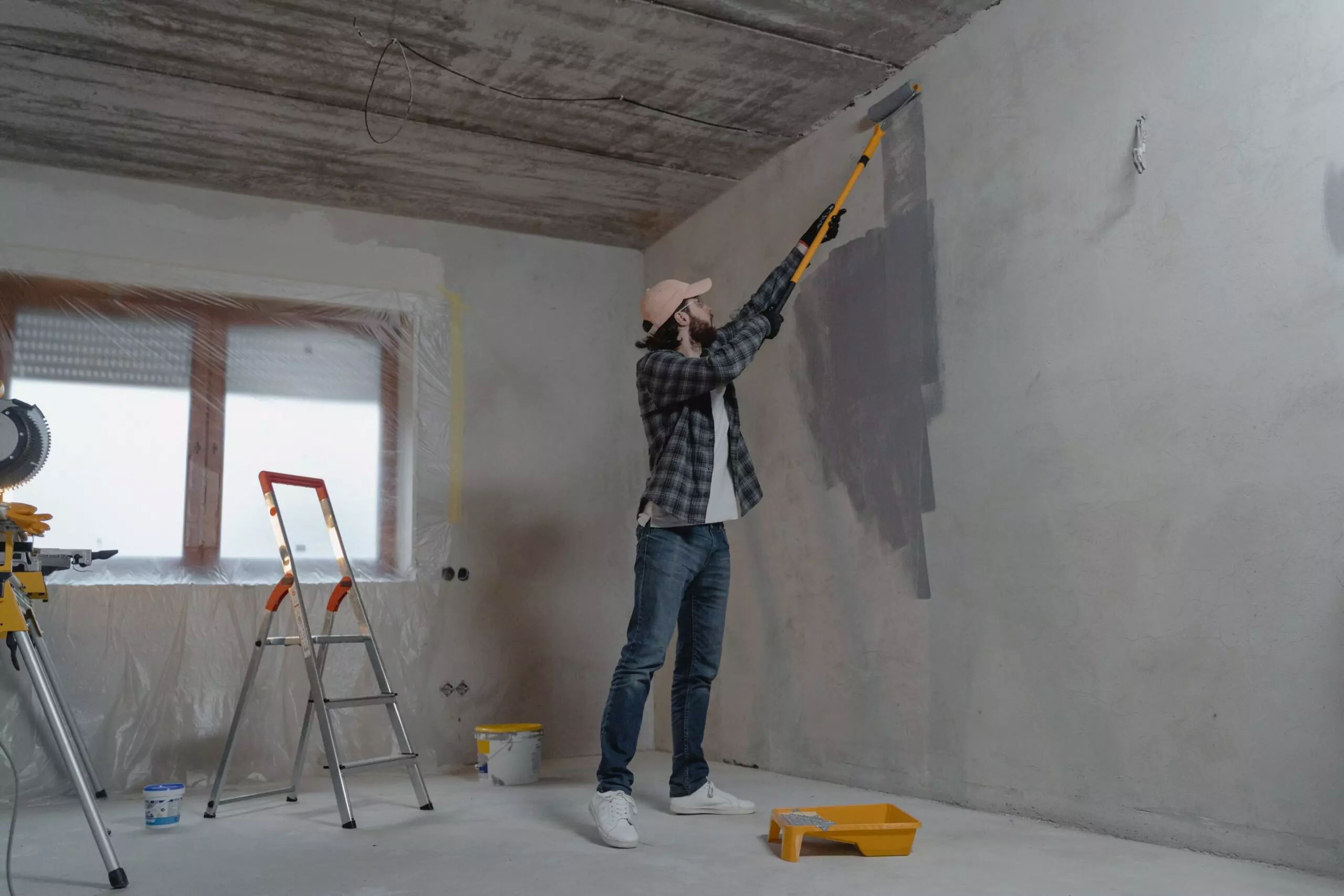 How To Paint Tall Walls Without A Ladder