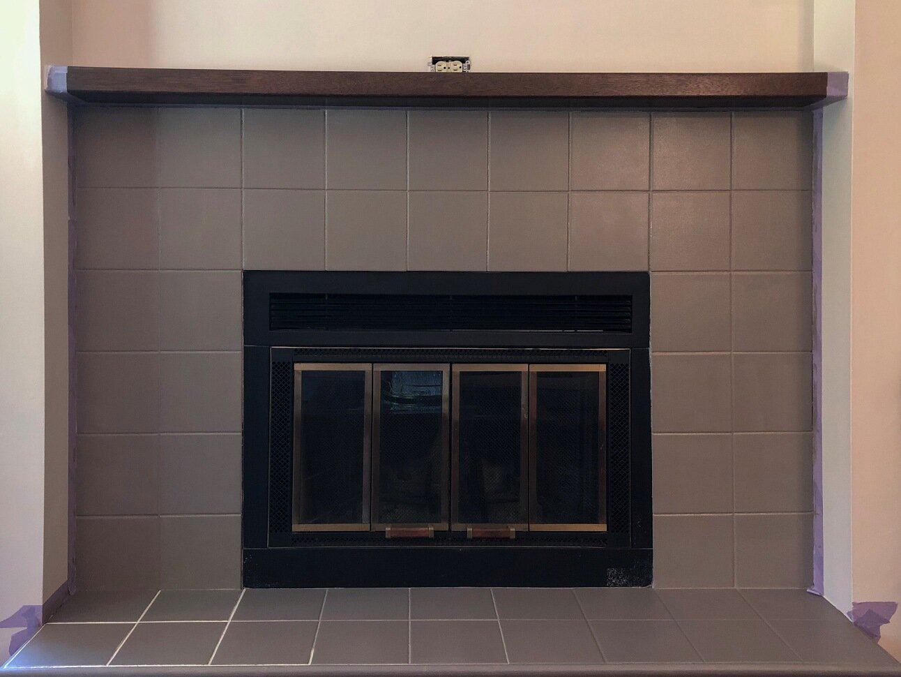How To Paint Tile Fireplace