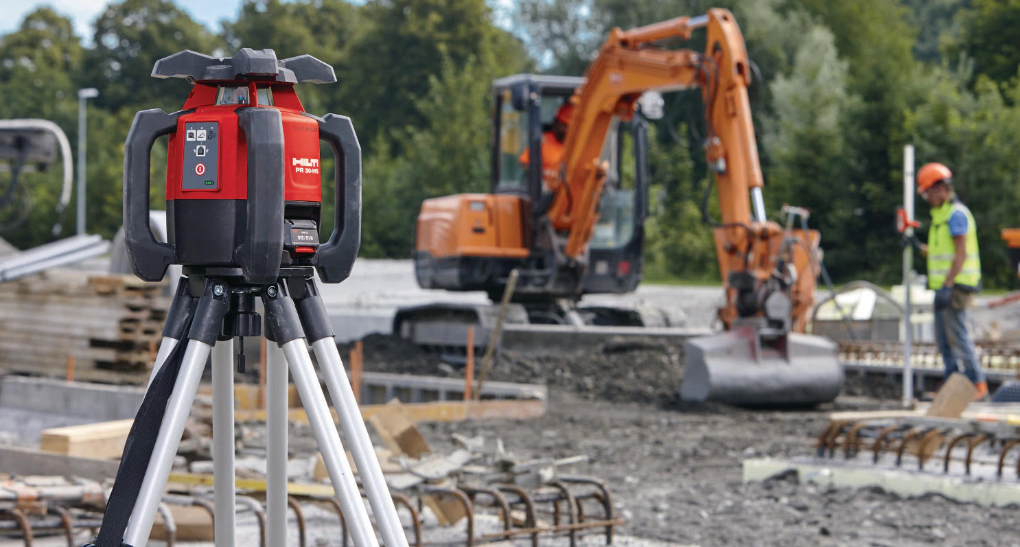 How To Read The Outdoor Rotating Laser Level On A Staff