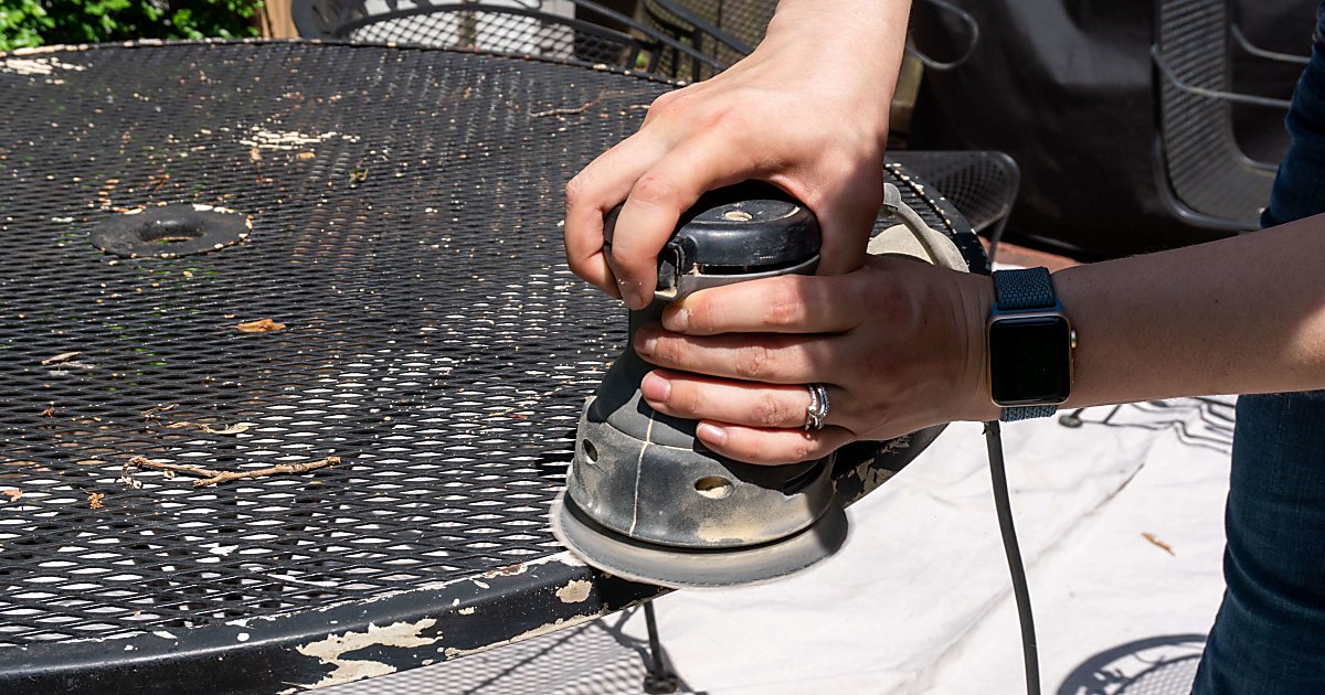 How To Refinish Metal Patio Furniture That’s Covered In Rust