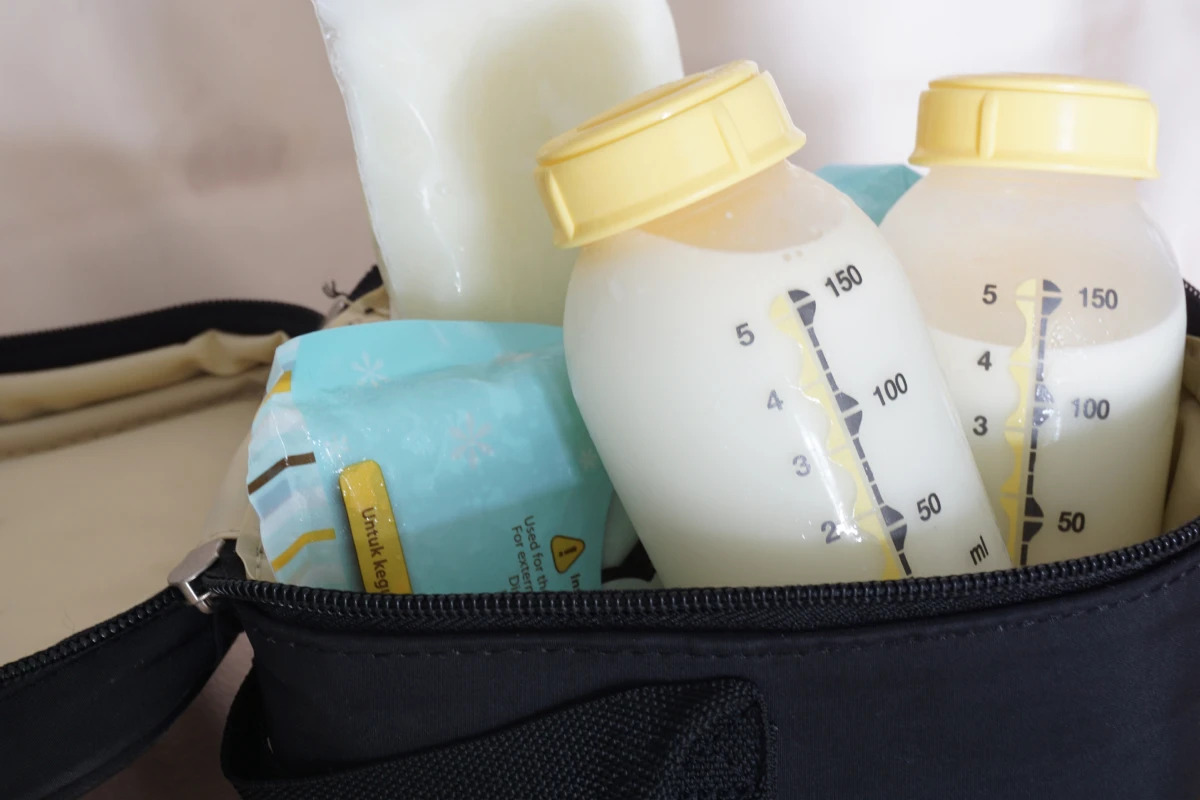 Breastmilk Cooler Bag, Double Layer, Fits 6 Bottles, Up to 9 oz for  Breastfeeding Breast Pump Pump 