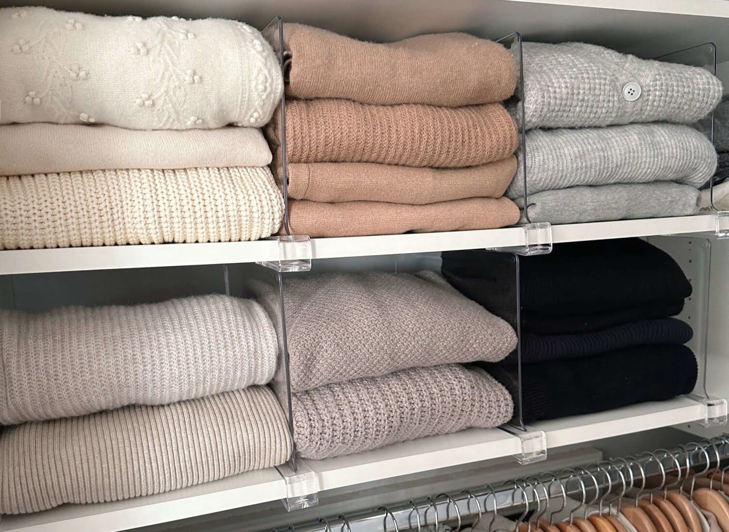 Closet Organizer and Storage for Sweaters, Towels, Hoodies, Sheets