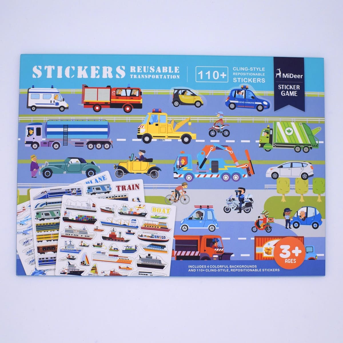 Composition Notebook Style Reusable Sticker Book 