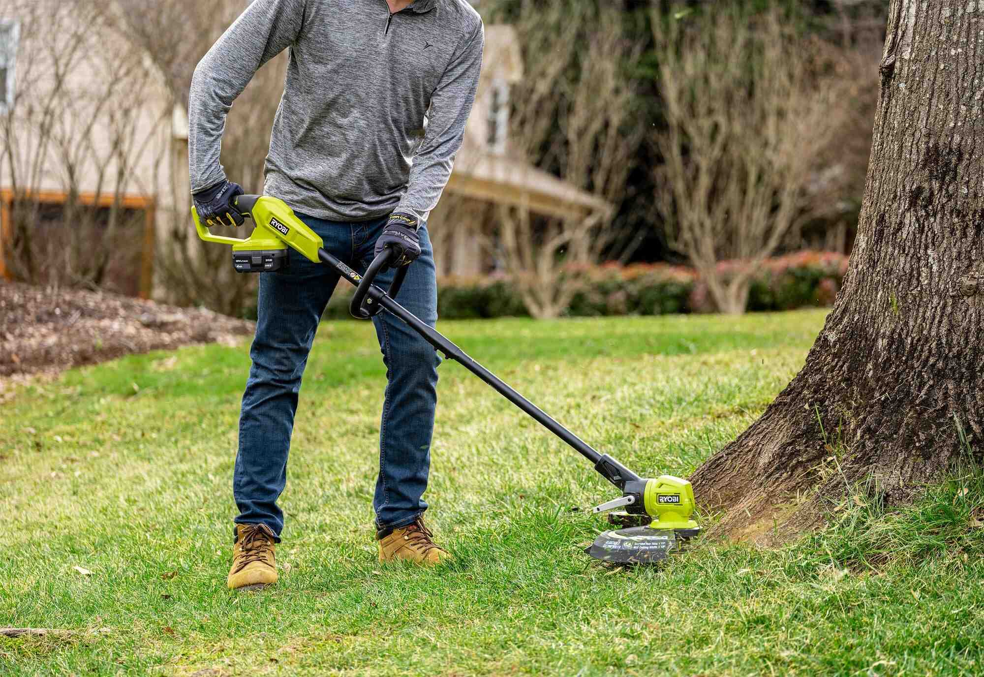How To Use Ryobi Trimmer As Edger