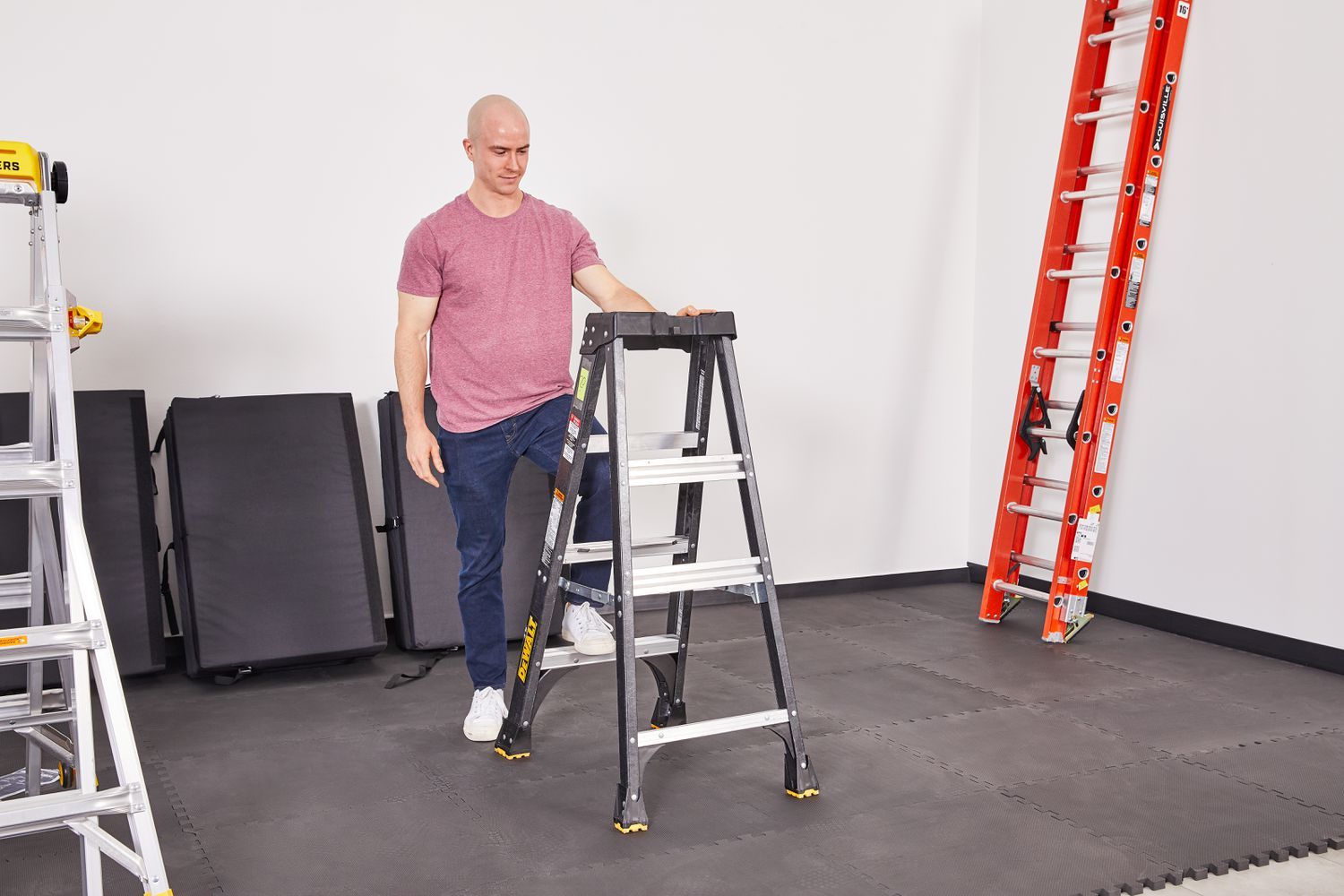 When Setting Up A Step Ladder At Least Three Legs Must Be Level