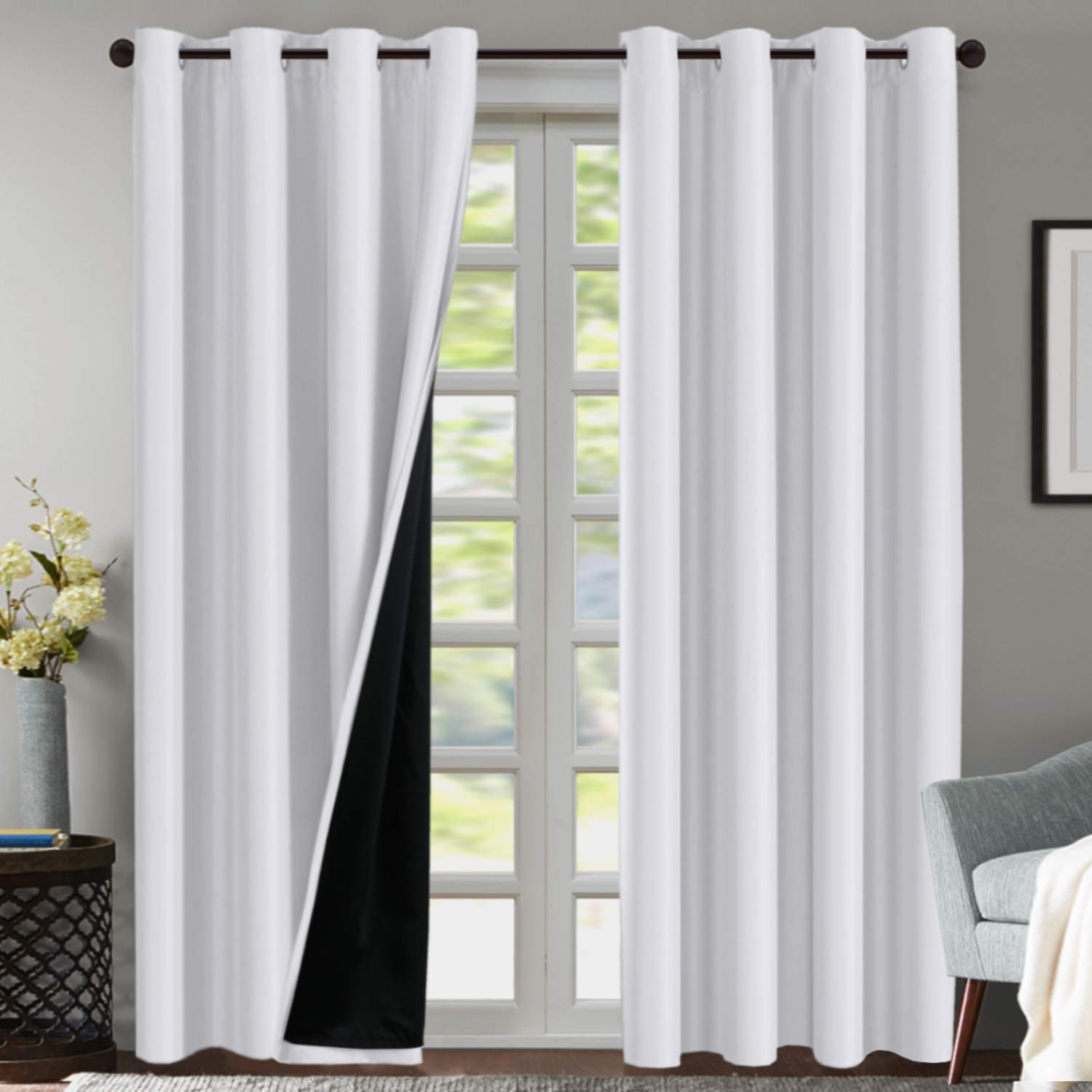 white blackout curtains        <h3 class=